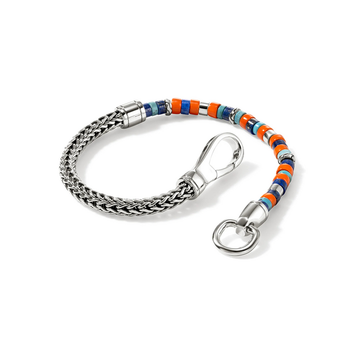 Sterling Silver Heishi Chain Bracelet