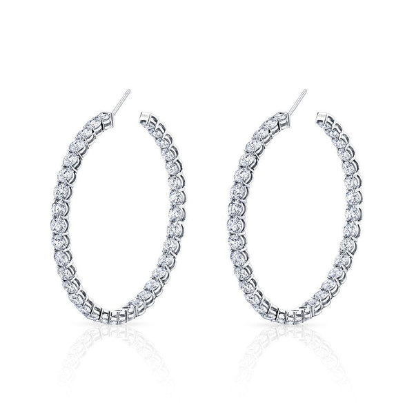 14.54ctw Diamond Hoop Earring - Gunderson's Jewelers