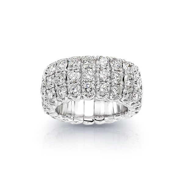 3-Row Round Diamond Xpandable™ Bridal Ring - Gunderson's Jewelers