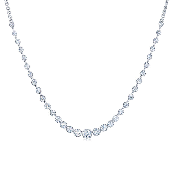 Demi Line Necklace with Diamonds