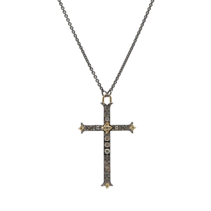 Pave Floriated Cross Necklace