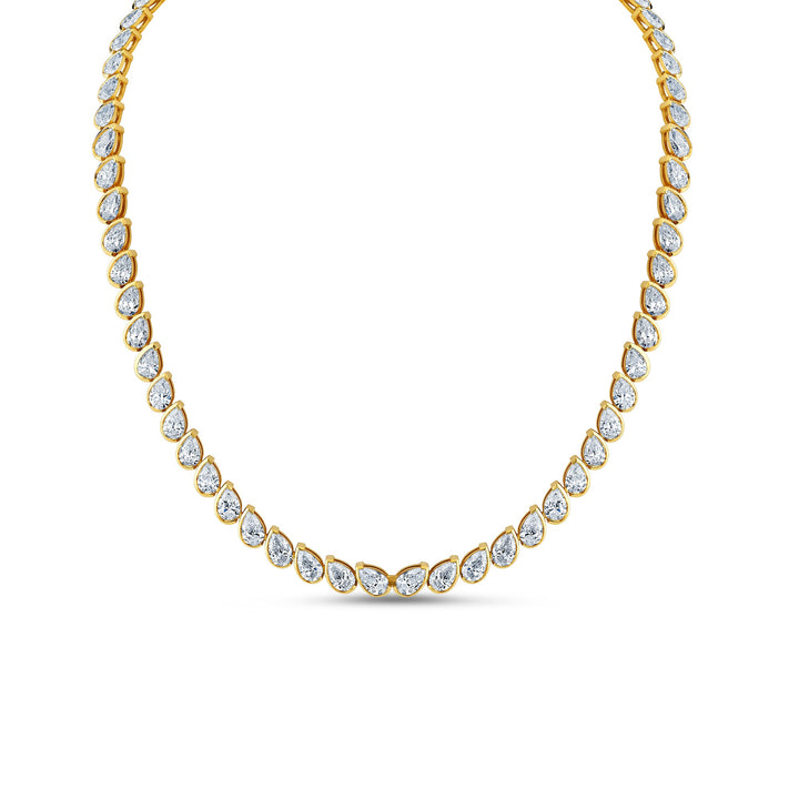 20.85ctw Pear Cut Diamond Necklace