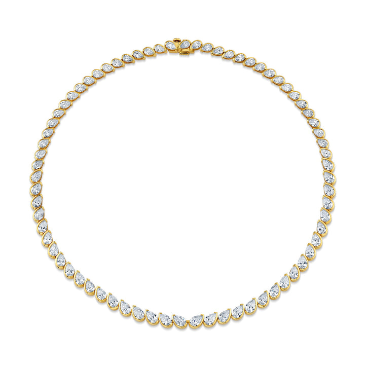 20.85ctw Pear Cut Diamond Necklace
