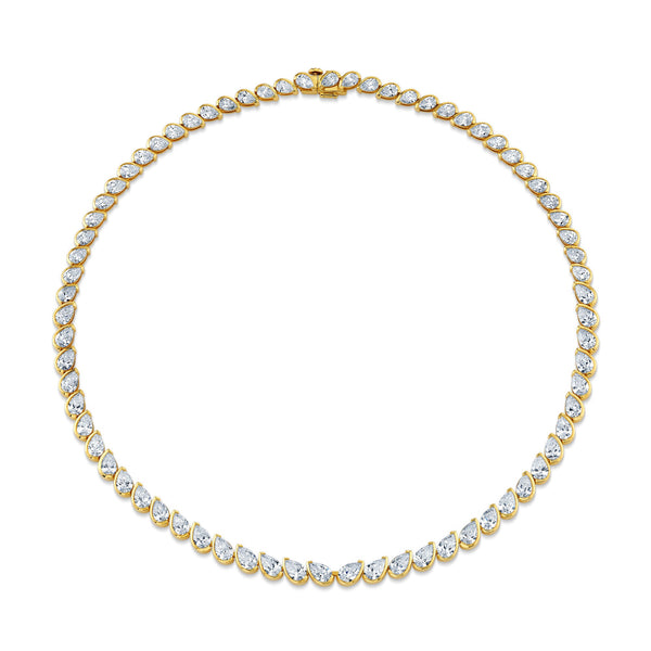 20.85ctw Pear Cut Diamond Necklace