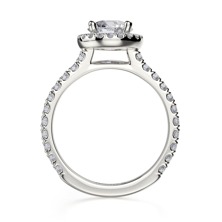 0.48ctw Diamond Halo Engagement Ring