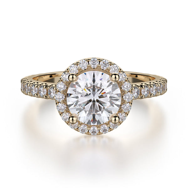 0.48ctw Diamond Halo Engagement Ring