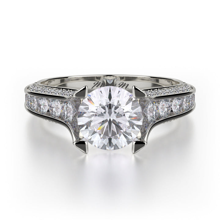 0.80ctw Round Diamond Engagement Ring