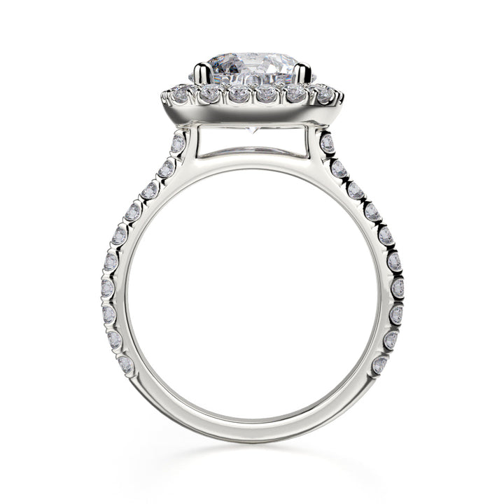 0.78ctw Europa Halo Diamond Engagement Ring