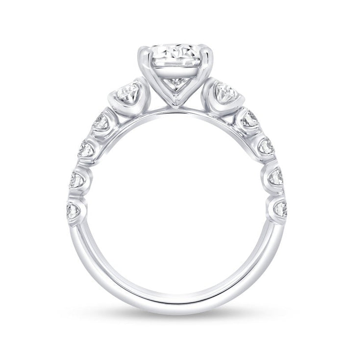Uneek 1.33ctw Diamond Oval Engagement Ring
