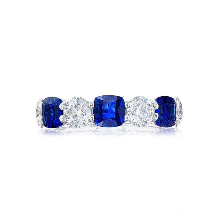 Blue Sapphire & Diamond Band - Gunderson's Jewelers