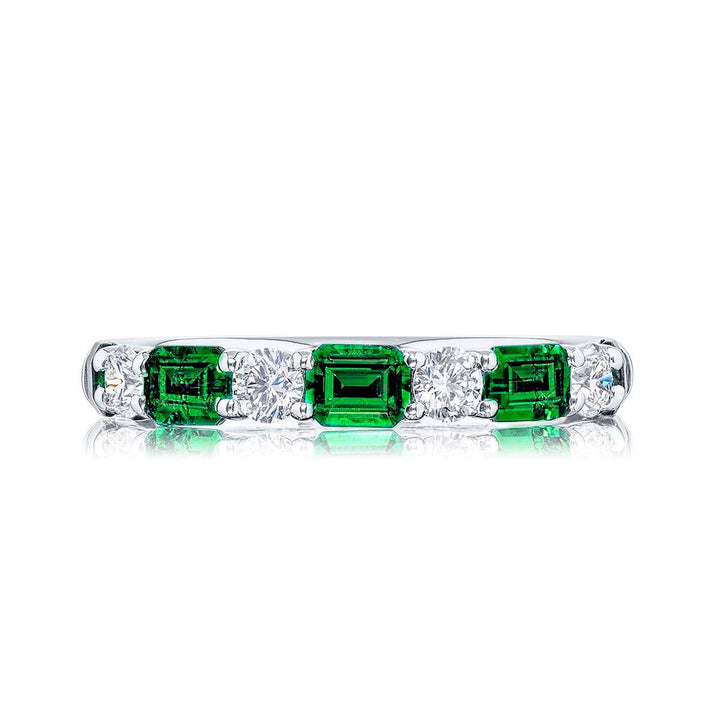 Emerald & Diamond Eternity Band - Gunderson's Jewelers