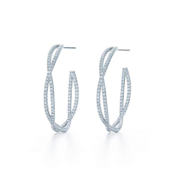 Hoop Earrings with Pavé Diamonds - Gunderson's Jewelers